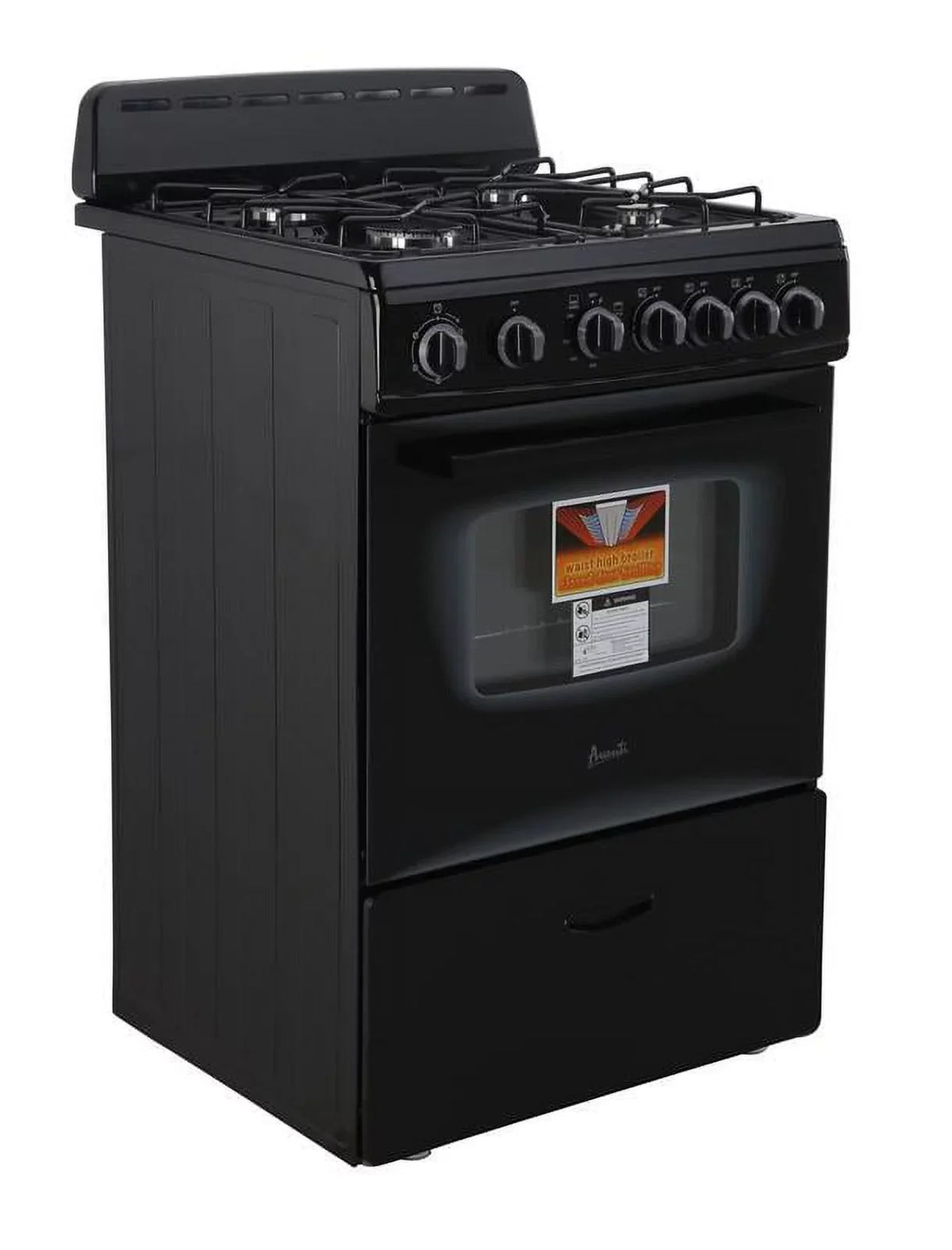Range 24" Gas (GR2415CB) Oven, Compact in Black Avanti