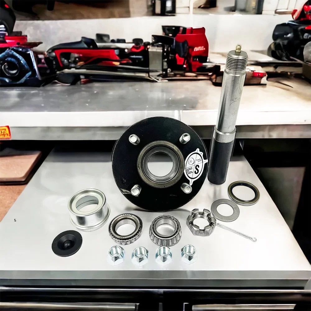 Circle 2,000 lbs WHEEL That Bolt with Trailer Bearings 4-4" SOUTHWEST Trailer (BT9) L44649 uses Spindle Axle Hub