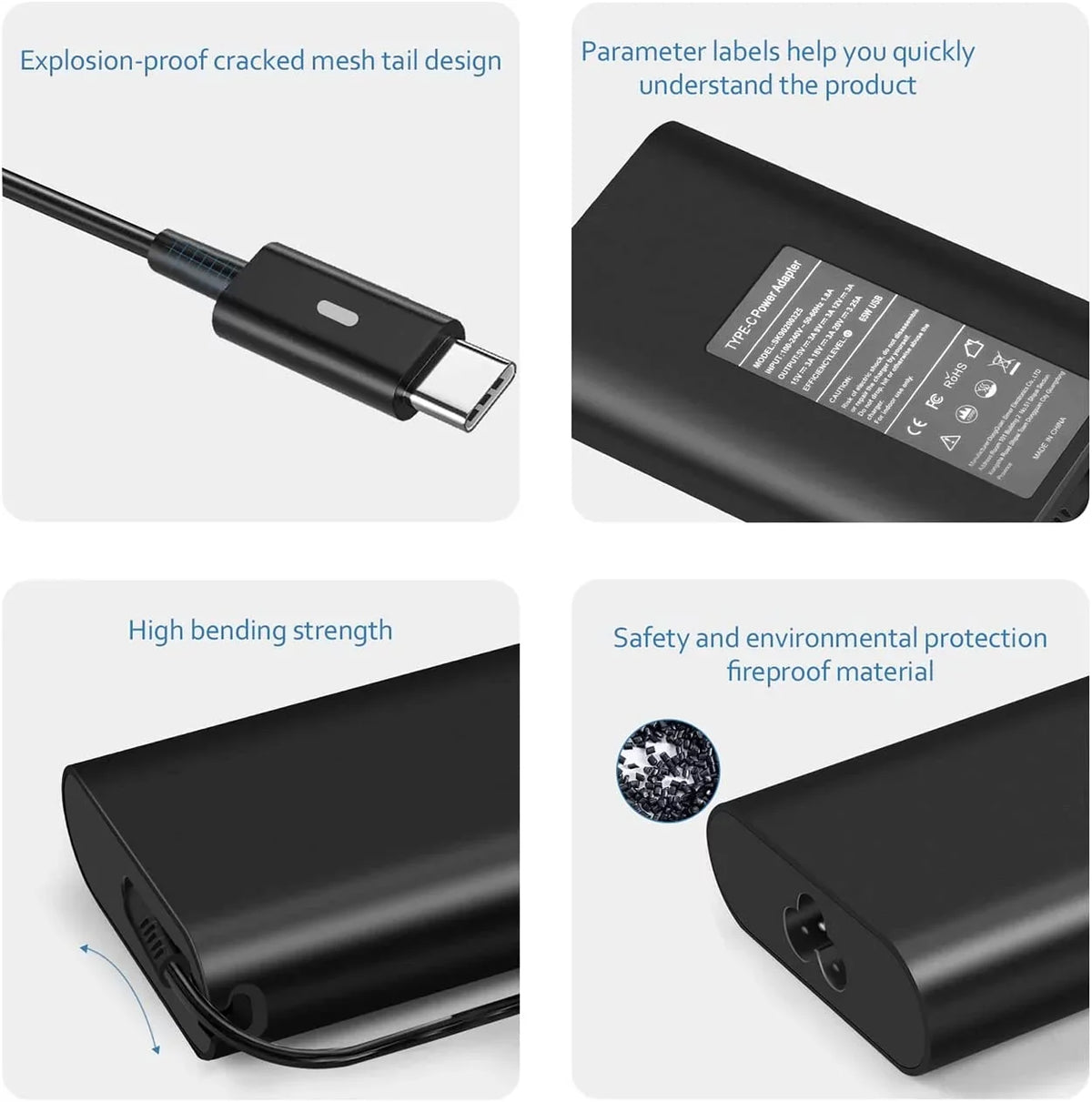 5420 5179 Dell Adapter 5290 Latitude C 7370 for 7410 5285 7420 C Laptop USB 5400 5480 5320 65W 5310 Type 5520 Charger
