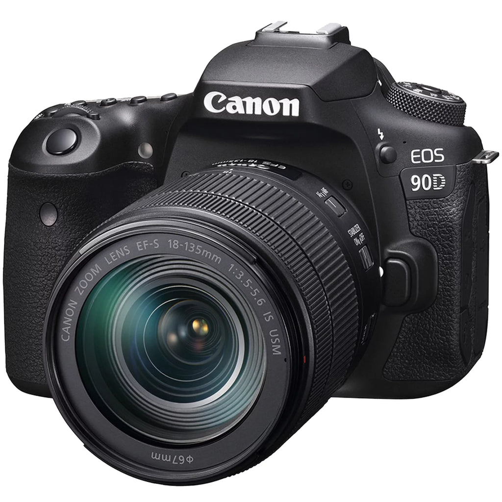 '+ Lens SanDisk DSLR Card + Camera Bundle Case Accessory 90D with EOS USM IS + Wideangle + ZeeTech 64GB Tripod + 18-135mm Canon