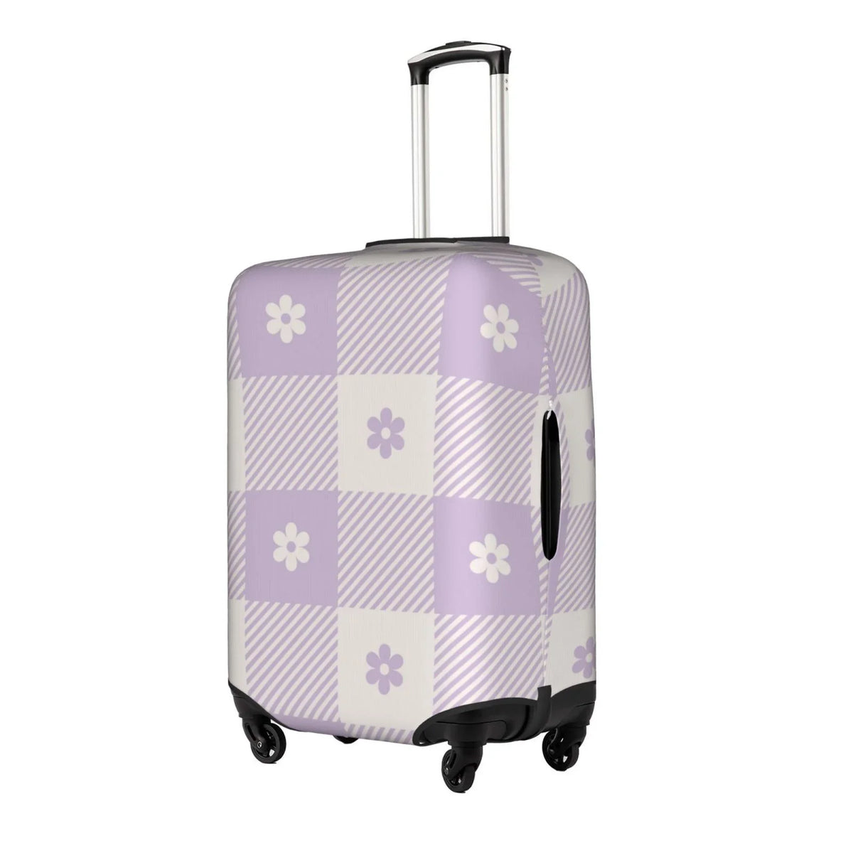 Floral Kll Luggage Suitcase Suitcase Cover Protector- Plaid Buffalo Cover Purple