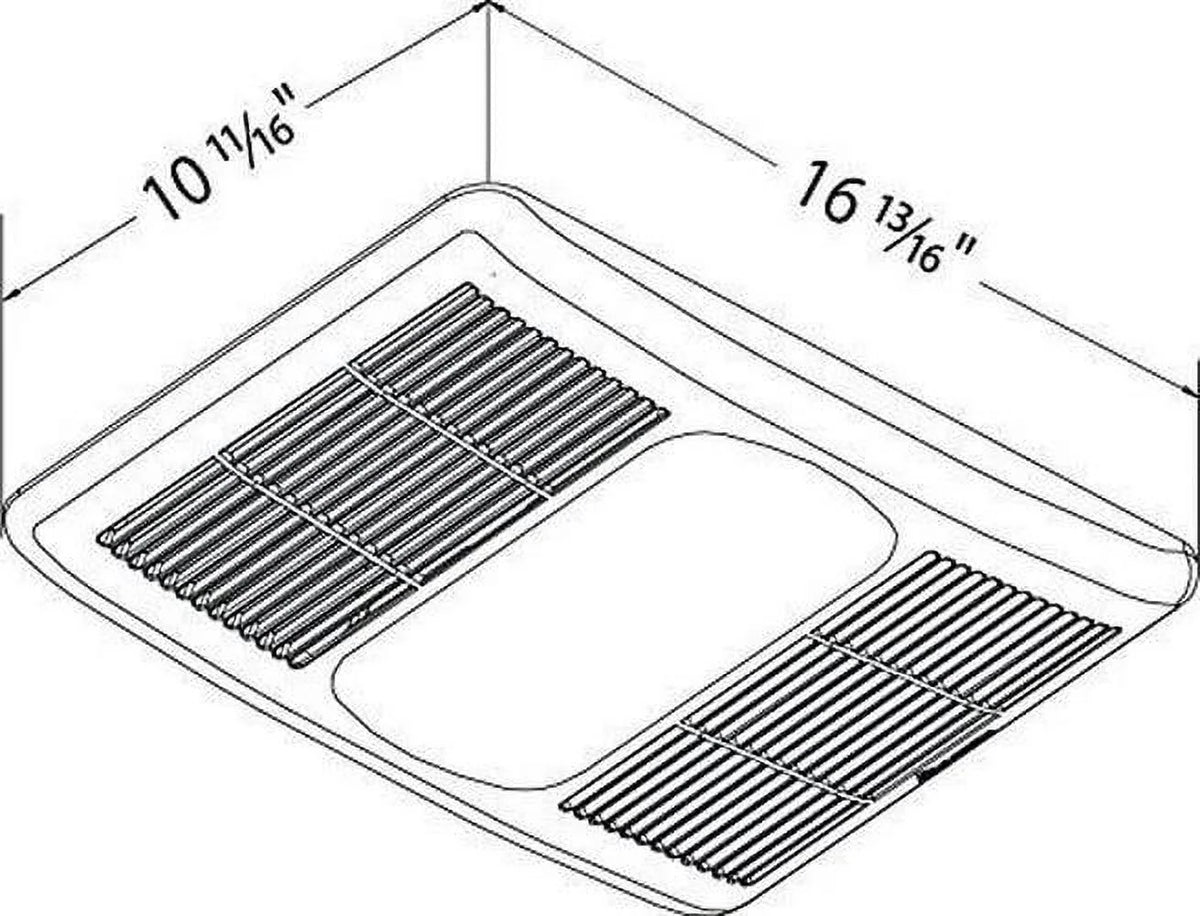 Bath RAD80L Fan Heater 80 with Delta Exhaust BreezRadiance and Light CFM