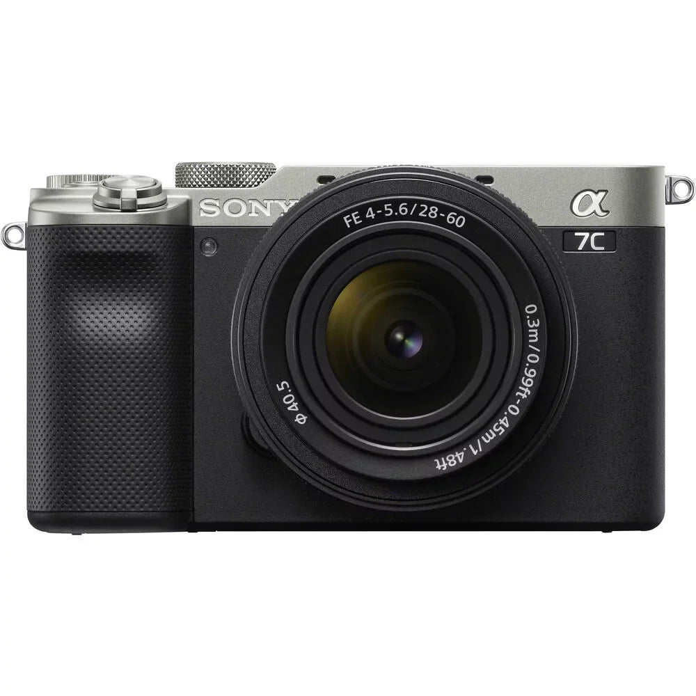 Sony -LOADED KIT with G a7C 28-60mm Camera Lens+24mm (Silver) Mirrorless f/2.8 Lens