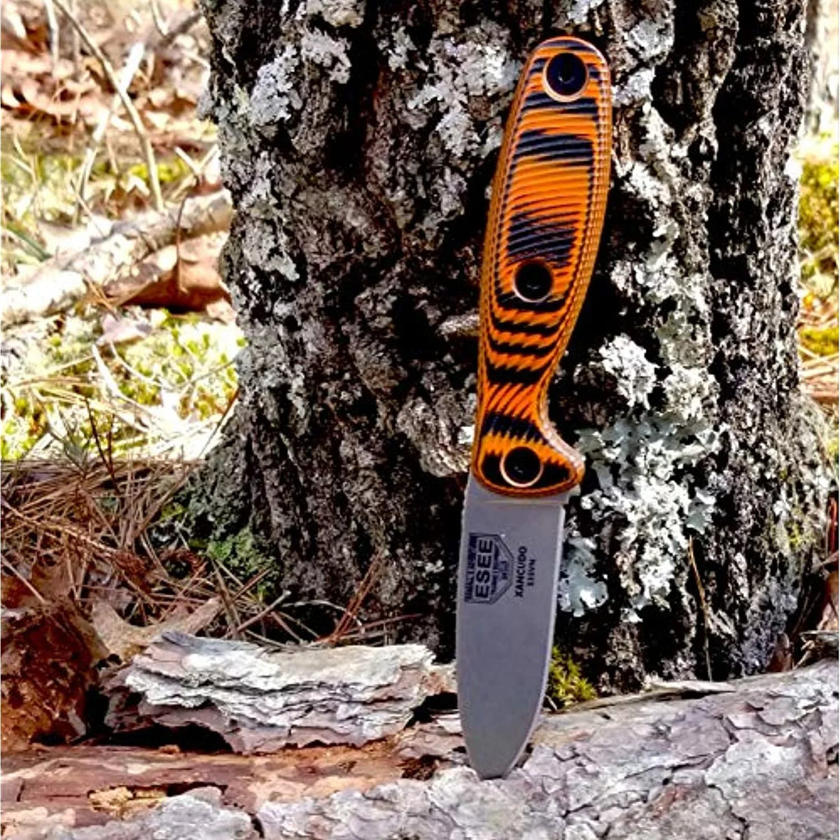 Xancudo Knife Fixed Knives Blade G10 S35VN & ESEE XAN2-006 Stainless Orange/Black Steel
