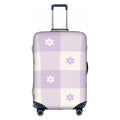 Floral Kll Luggage Suitcase Suitcase Cover Protector- Plaid Buffalo Cover Purple