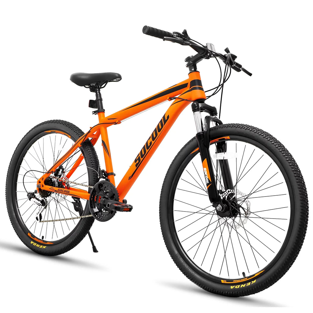 Fork Orange City Bike, Teens, or inch bike 26 SOCOOL with Suspension 21 for UF511BK Full Disc Bikes, Black, and Adult Brake Bike Mountain Speed Road
