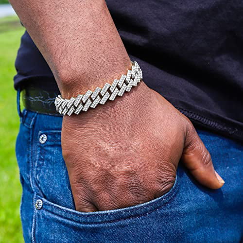 Set. Mens Out or Colourful Color Sets Iced Out Collection Watch Flame Blinged Iced Out Combo Rainbow (ST10327CO-ZZ Charles Single on Raymond with Bracelets SLV) Blast