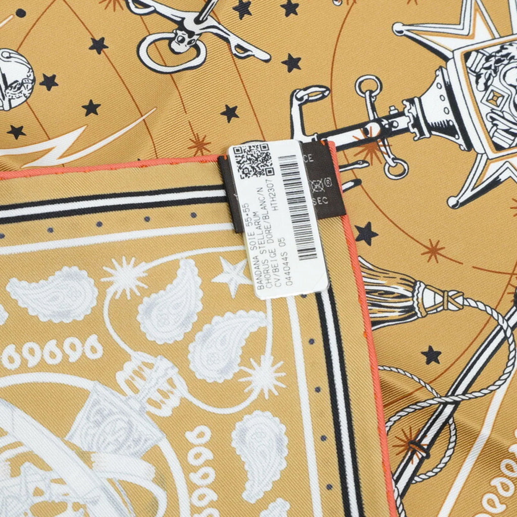 Carre Silk CHORUS 55 Bandana 100% New) (Like Pre-Owned STELLARUM Hermes