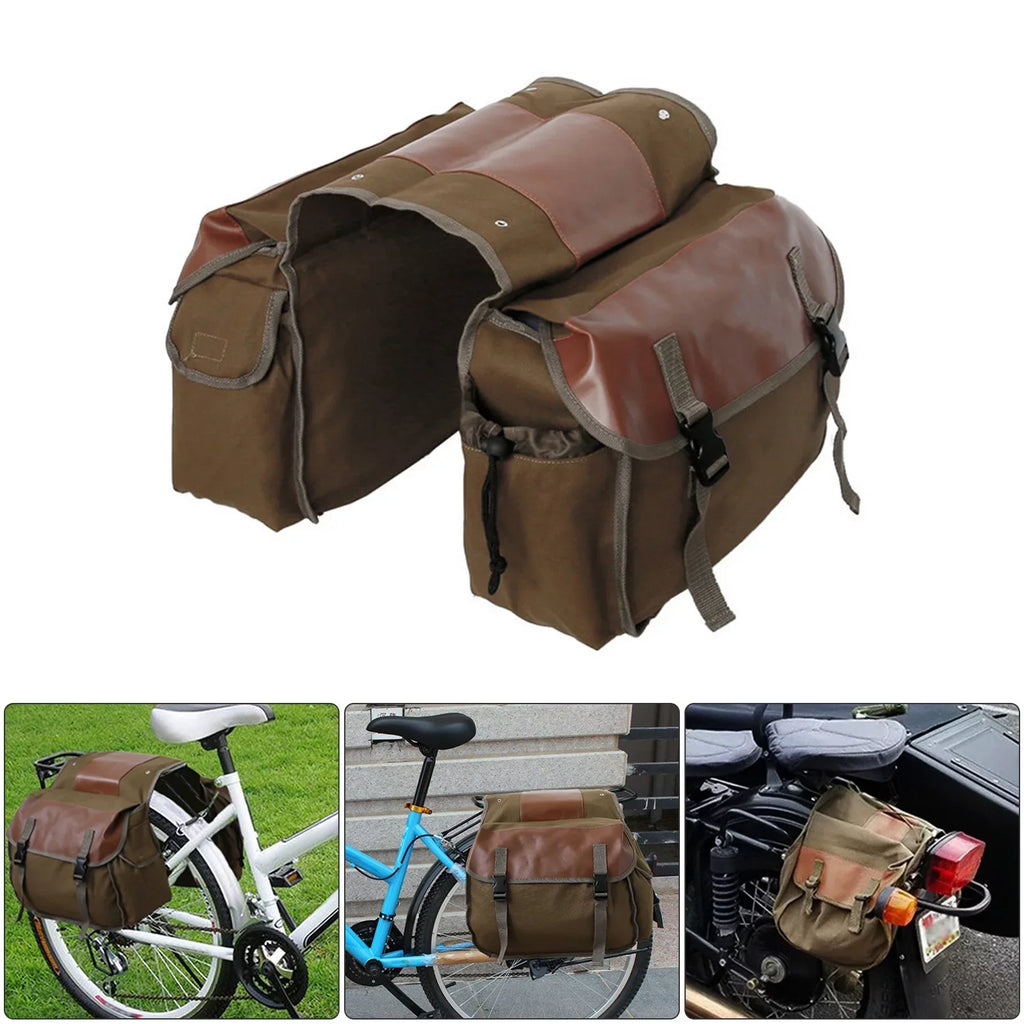 Large Motorbike for ametoys Motorcycle Box Capacity Travel Bag Pouch Motorbike Saddle Waterproof Side Panniers Riding Canvas Bag Tools