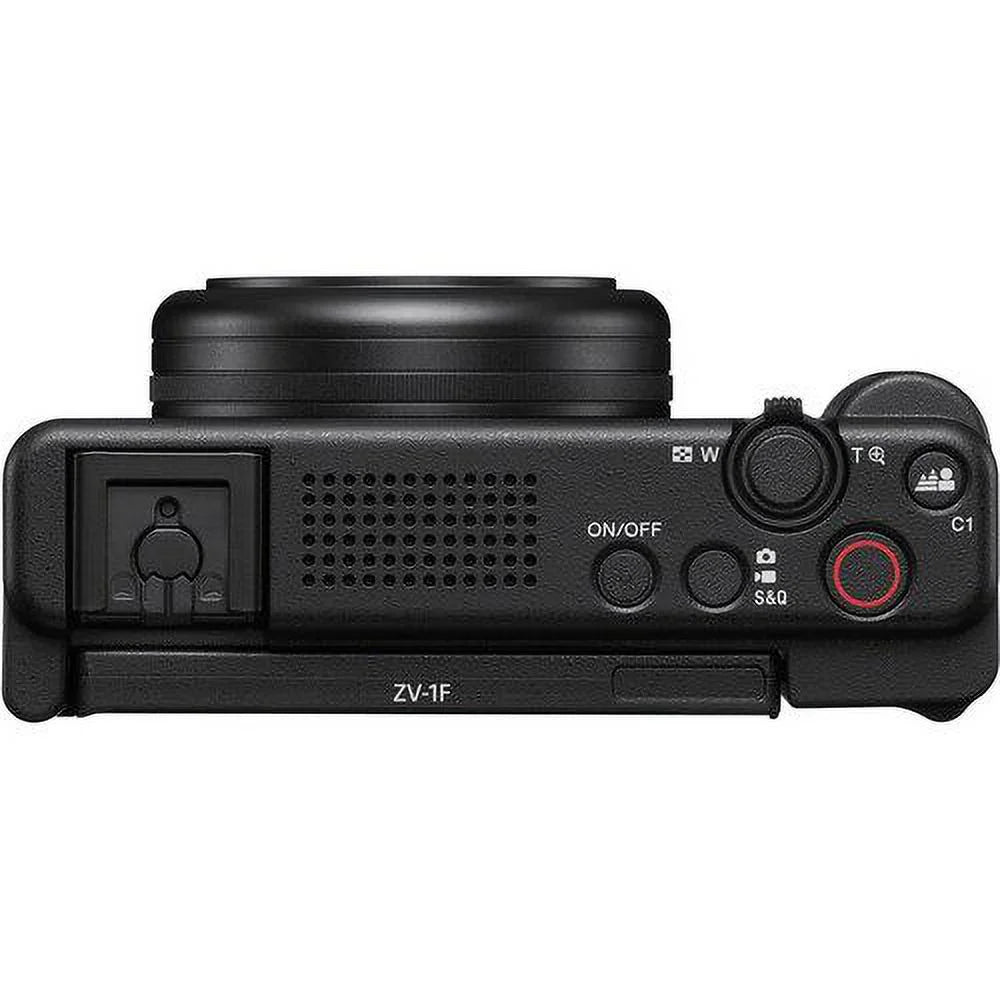 Bundle Memory ZeeTech Vlogging ZV-1F Sony 128GB Accessory + + Card SanDisk (Black) Camera with Tripod