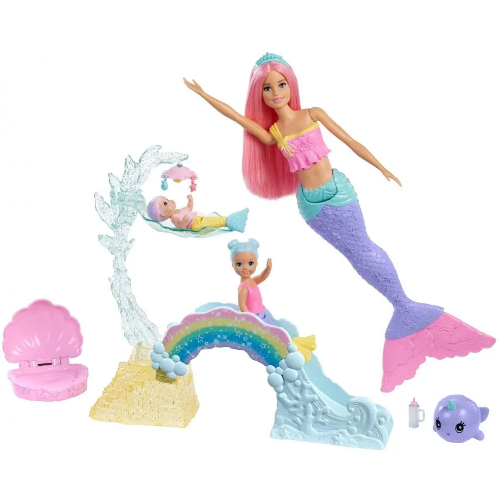 Mermaid Barbie Merbaby & Mertoddler Dreamtopia Doll, Playset