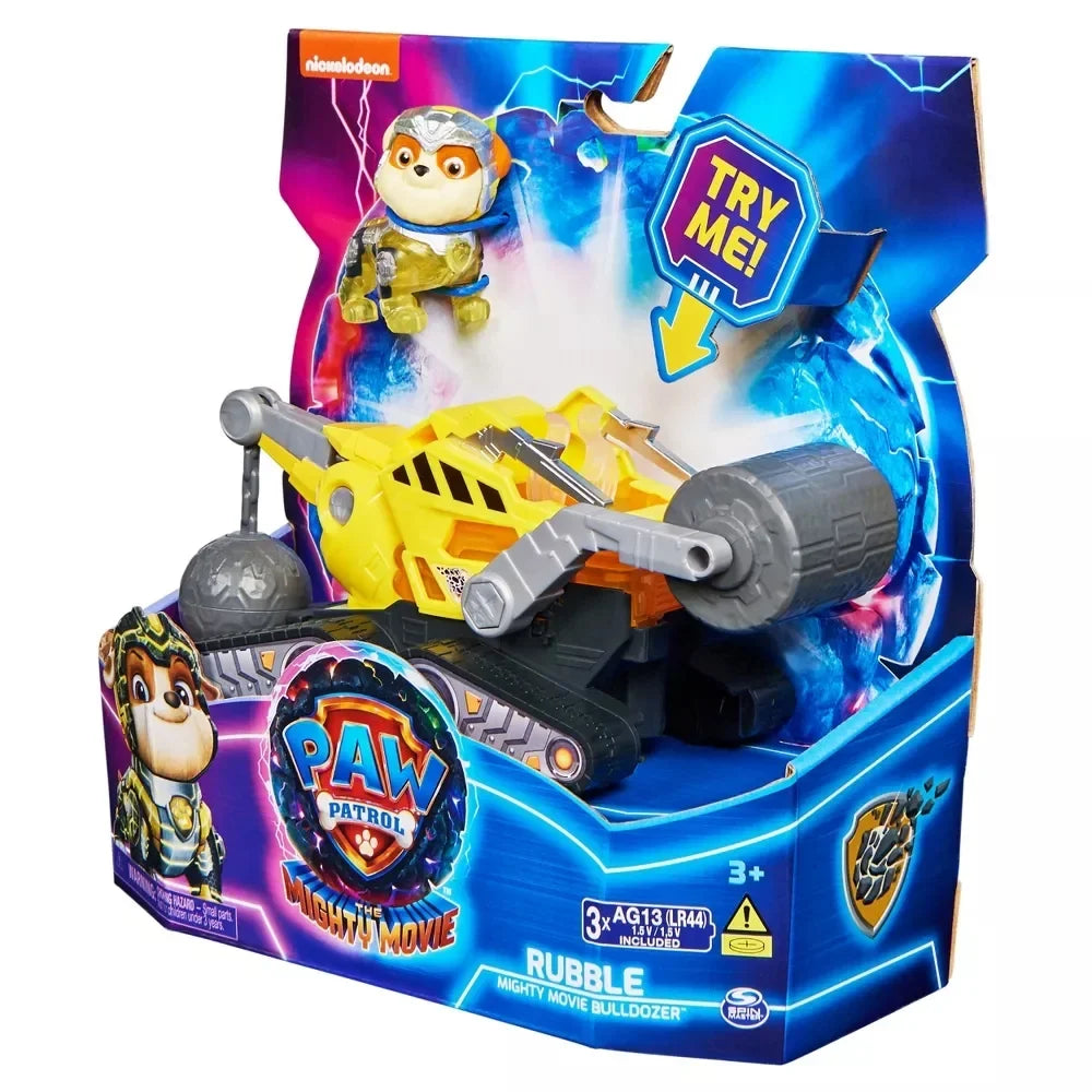 The Pups Toy Mighty Action Figure Patrol: Rubble Mighty Truck with Movie Paw