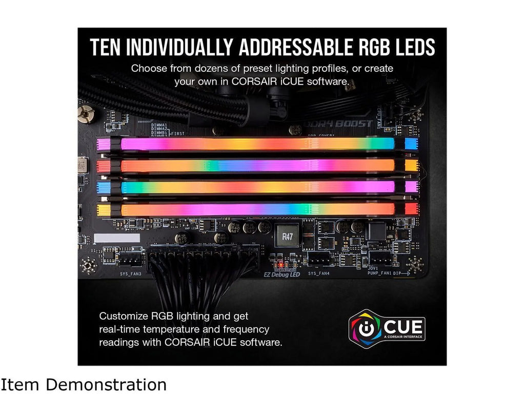 C16 Black RGB 3200MHz LED Desktop - Corsair Memory DDR4 (2x8GB) 16GB Vengeance PRO