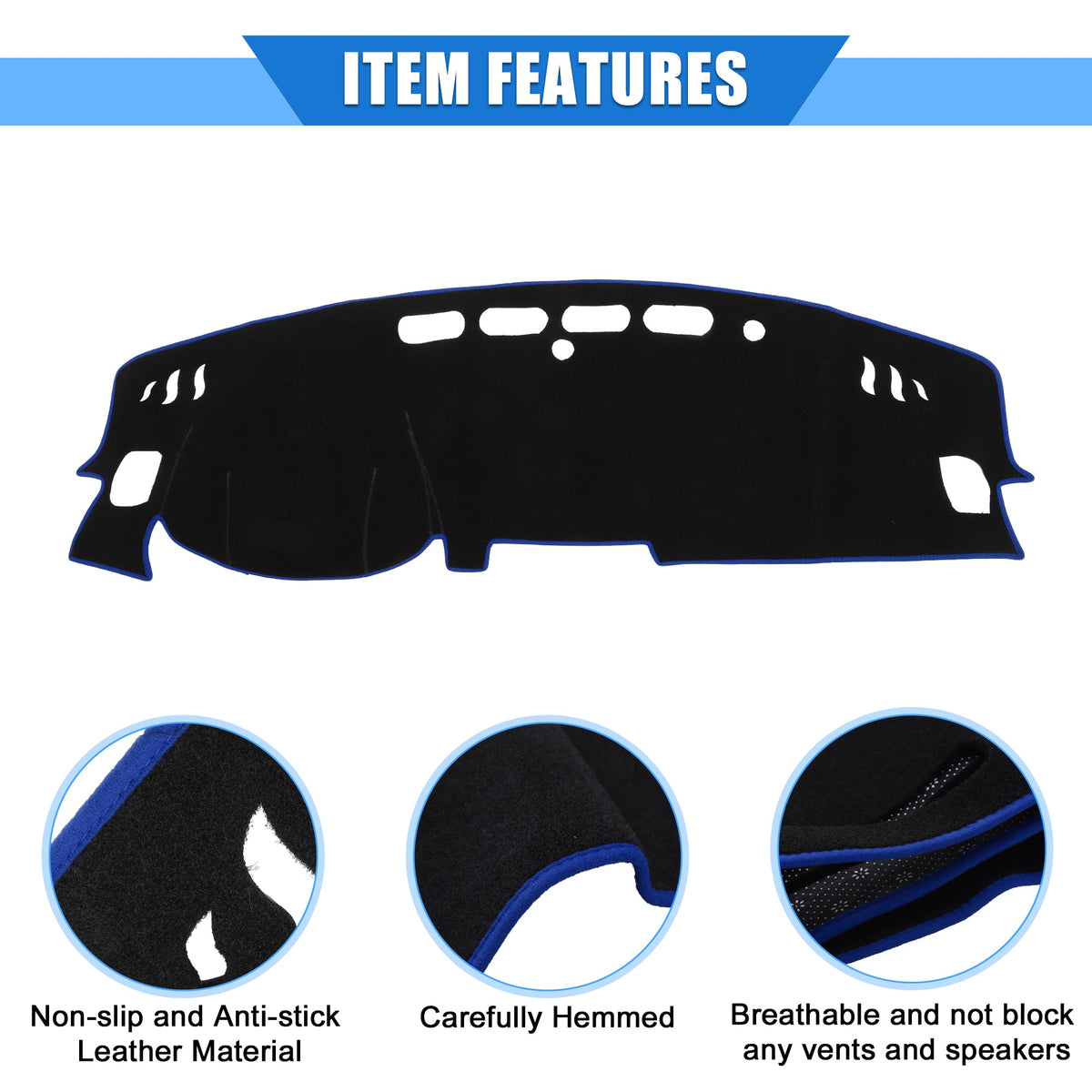 Console Dashboard Polyester Cover Nissan Kicks Unique Blue for Protective Car Center Compatible 2017-2020 Bargains