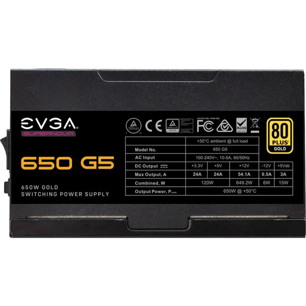 Power Eco Supply Power Warranty, 650W, 80 Mode 650 Size, Fully Modular, Plus Tester, Self FDB SuperNOVA Year Includes 150mm with EVGA ON G5, 220-G5-0650-X1 10 Compact Fan, Gold