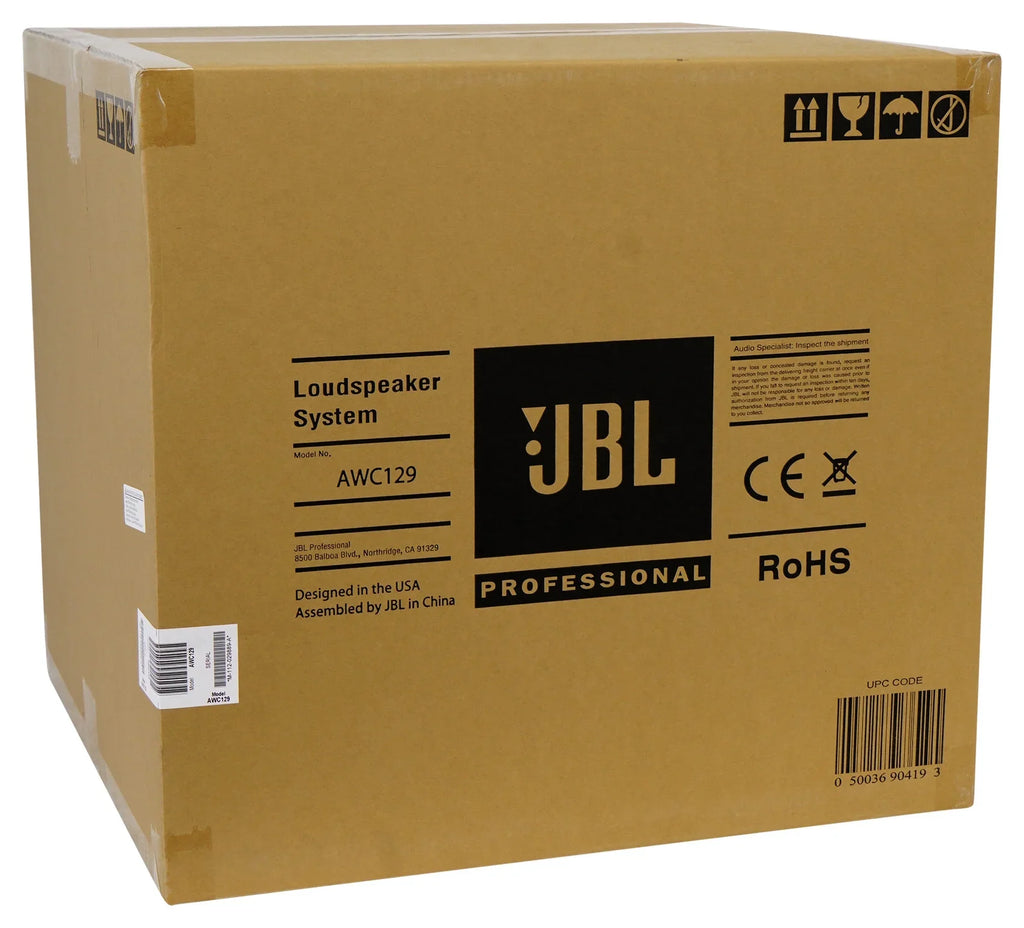 Surface 2-Way 200w AWC129 JBL Mount Commercial Speaker 70V 12" Indoor/Outdoor