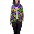 Print Purple Bingfone Gifts- Warm Large Soft Gras Winter Wrap Green Women Cashmere Scarf Shiny Art For Shawl Elegant Mardi Scarves Feel