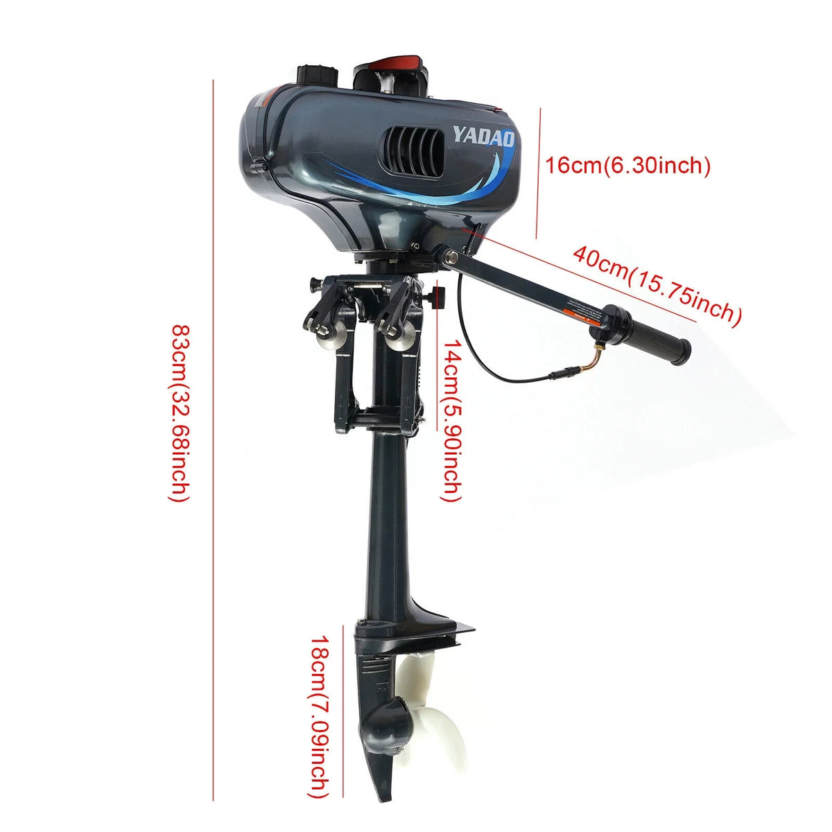 Boat HP System Engine Fishing Boat with 3.5 Outboard Water Motor Engine Cooling 2-Stroke