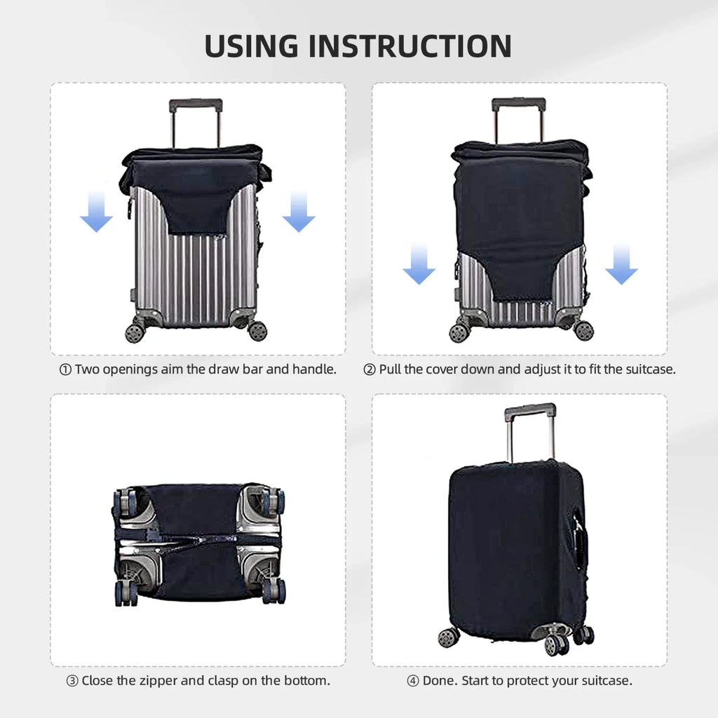Cover Protector Clouds Anti-Scratch Cover 18-32 Washable The And Star Sky In Suitcase Fits Flying Luggage Panda Between Bingfone Suitcase Cover Luggage Inch