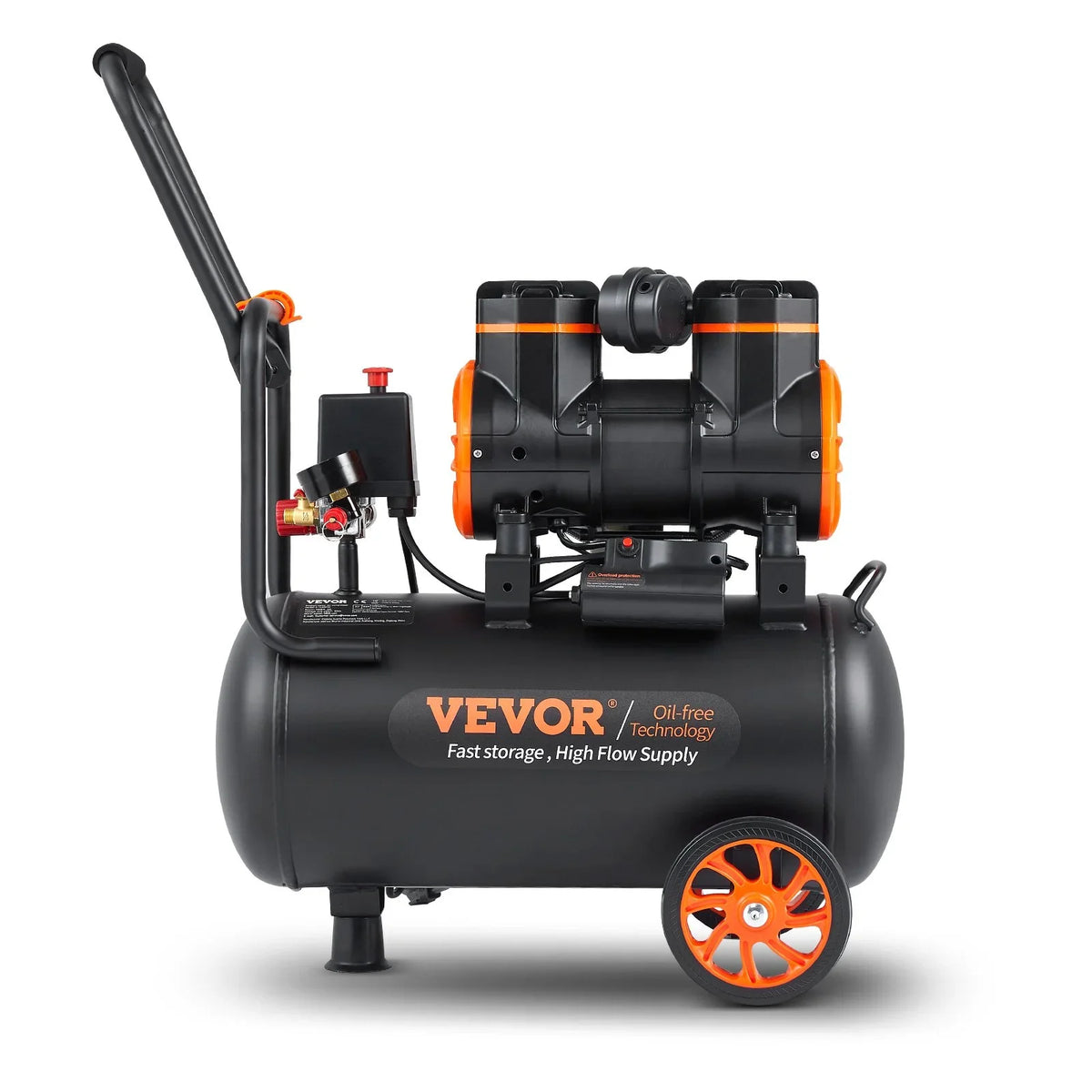 Ultra CFM 1450W, Oil-Free, VEVOR 70 90PSI, Gallon, @ Compressor, Quiet 6.3 Air 3.35 dB