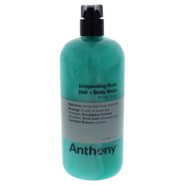 Hair Invigorating Canadian That Extract, Soothes Balsam, Anthony Hair Birch and 2-In-1 and Oz, Fl Wash, Formula Cleanses, Hydrates Leaf, For Body Rush 32 Refreshes, Body, Eucalyptus and Contains