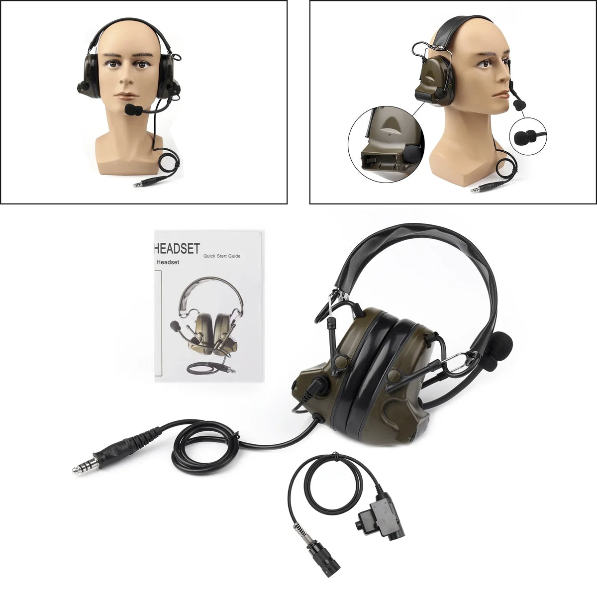 Microphone for Handle AN/PRC-148 Radio with Tactical U329 H50 AN/PRC-152, Z Headset