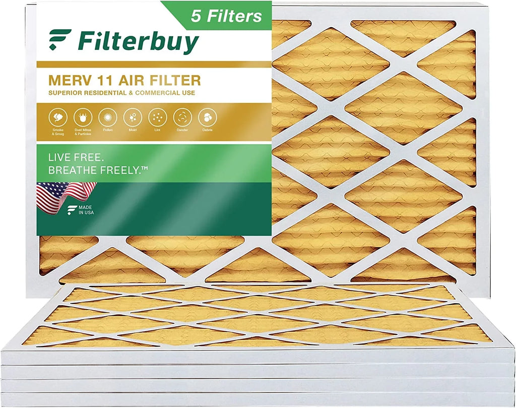 AC Furnace Filters Filterbuy Pleated MERV Air 11 (5-Pack) 24x36x1 HVAC