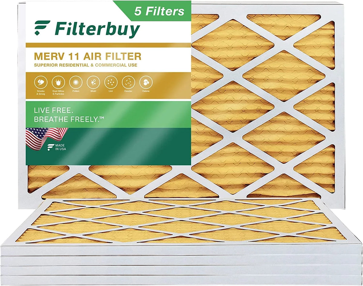 AC Furnace Filters Filterbuy Pleated MERV Air 11 (5-Pack) 24x36x1 HVAC