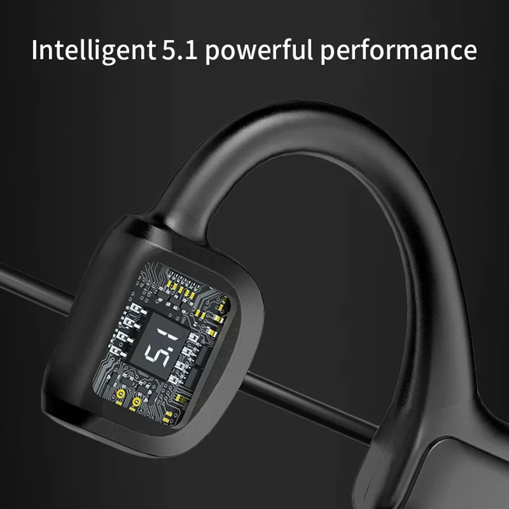 Bone Headset Conduction Wireless Outdoor 5.1 Sport Headphones Earbuds Bluetooth