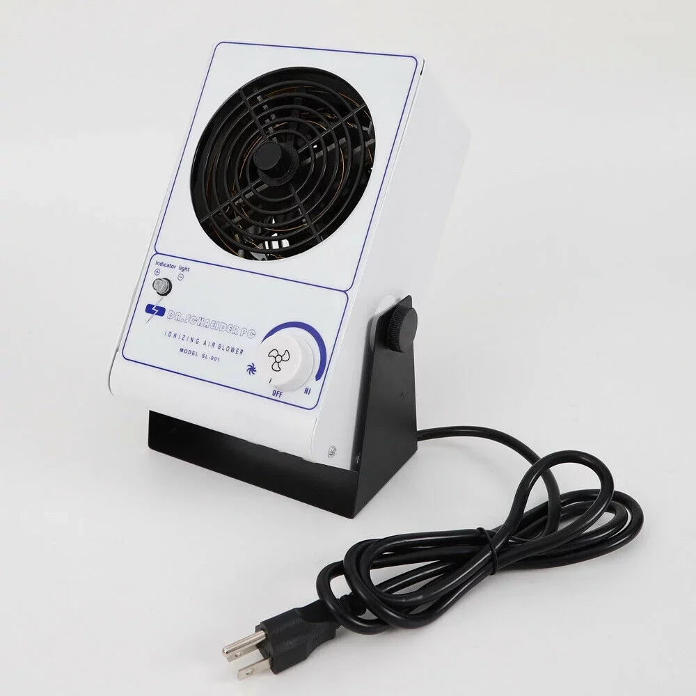 Discharge Fan Ion Static Ionizer Air Eliminator 110V OUKANING Ionizing Blower Anti-Static