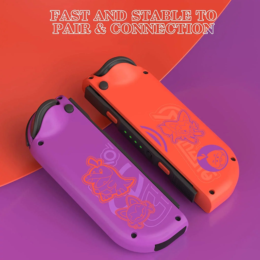 Dual Violet Switch - Controller,Support with Control Controllers,Compatible Scarlet Vibration/Wake-up/Motion Nintendo Switch
