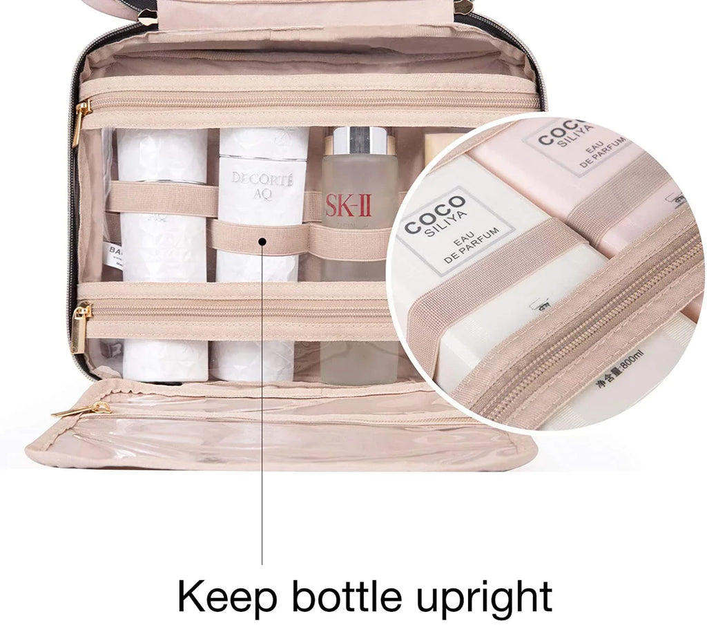 Sized Cosmetic for Makeup Toiletry with Container, Hanging Water-resistant Shampoo, Accessories, Full Travel Toiletries Bag Bag Organizer Travel Bag Hook,
