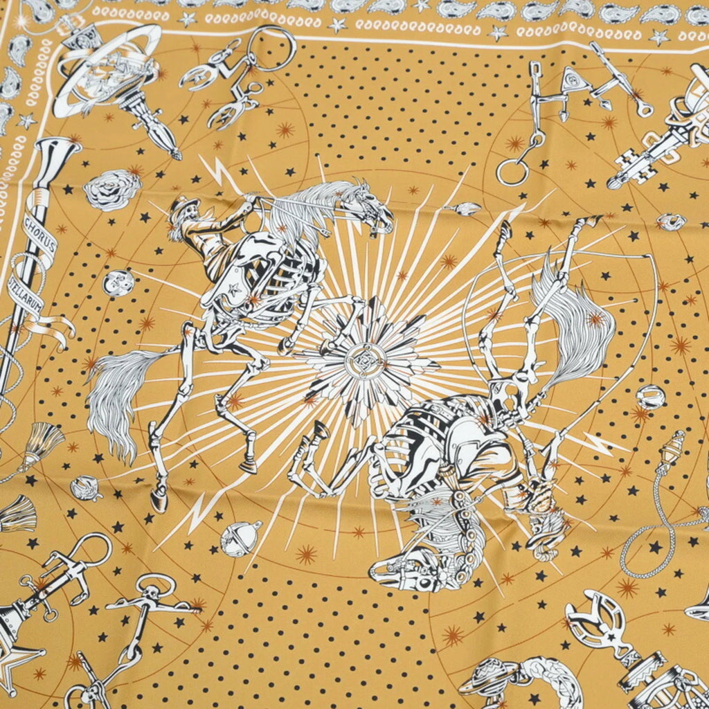 Carre Silk CHORUS 55 Bandana 100% New) (Like Pre-Owned STELLARUM Hermes