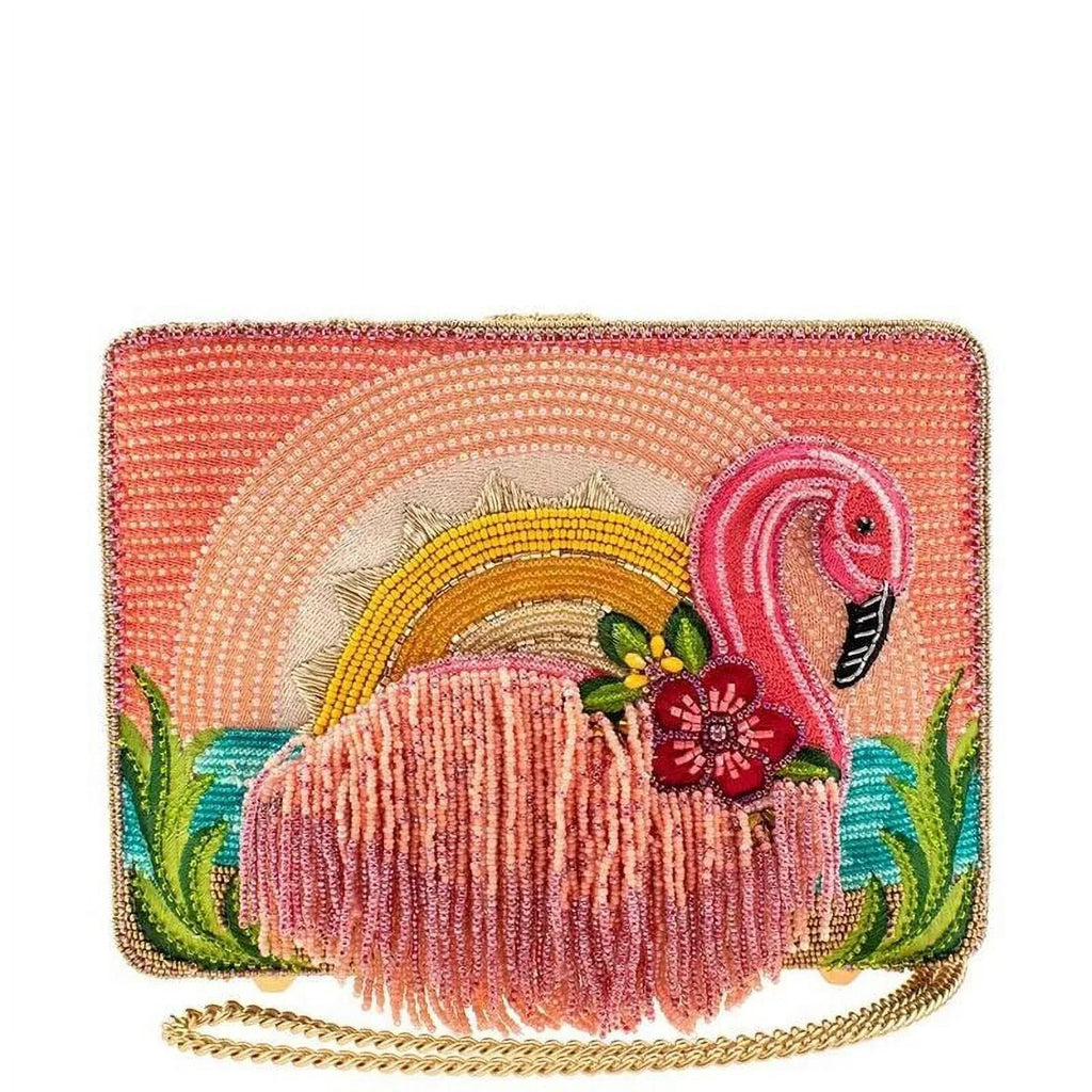 Handbag Bag Frances Multi New Flamingo Mary Crossbody Tropics Beaded Pink