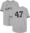 Gray Fanatics Montas Los - vs. Jersey Certified Angeles 2022 Angels on York Game-Used August #47 29, New Yankees Frankie Authentic