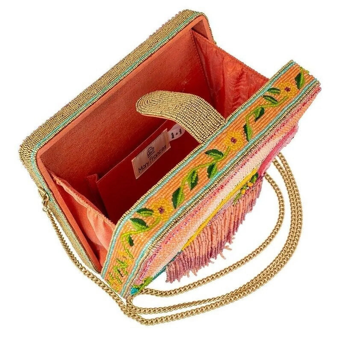 Handbag Bag Frances Multi New Flamingo Mary Crossbody Tropics Beaded Pink