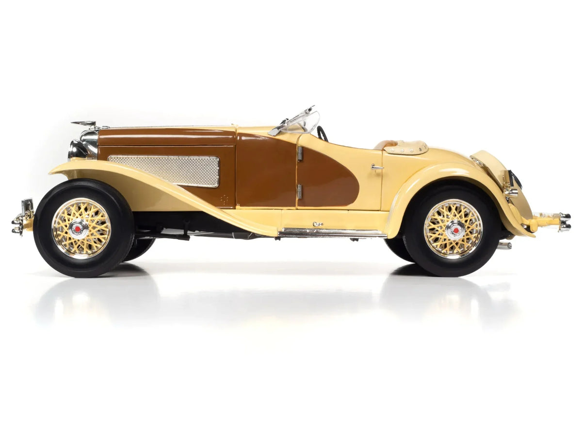 SSJ Gold Chocolate 1935 Diecast Model Yukon World Speedster Brown and Car 1/18 Duesenberg by Auto
