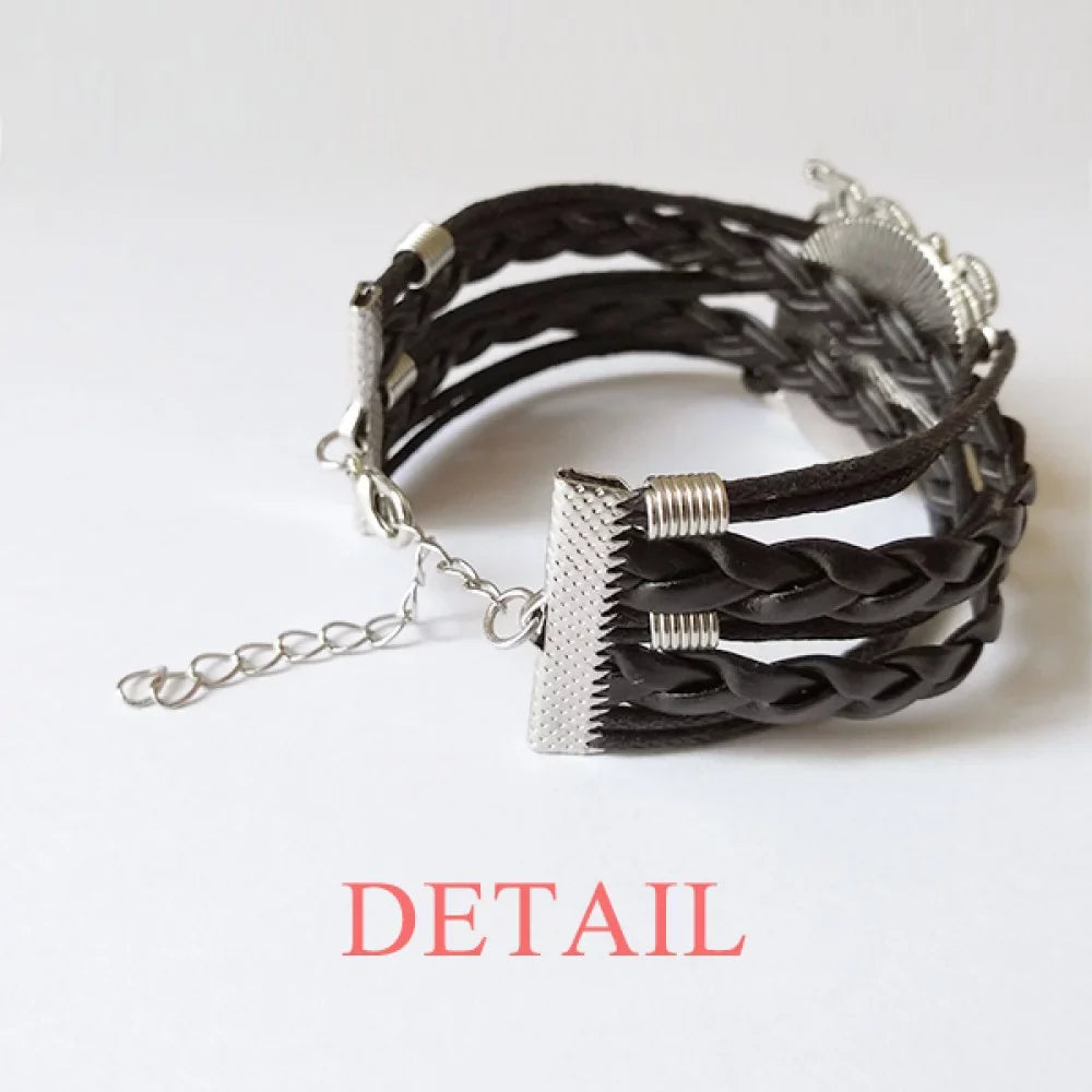 twisted accessory wealth poker wristband q love knitting rope bracelet queen leather