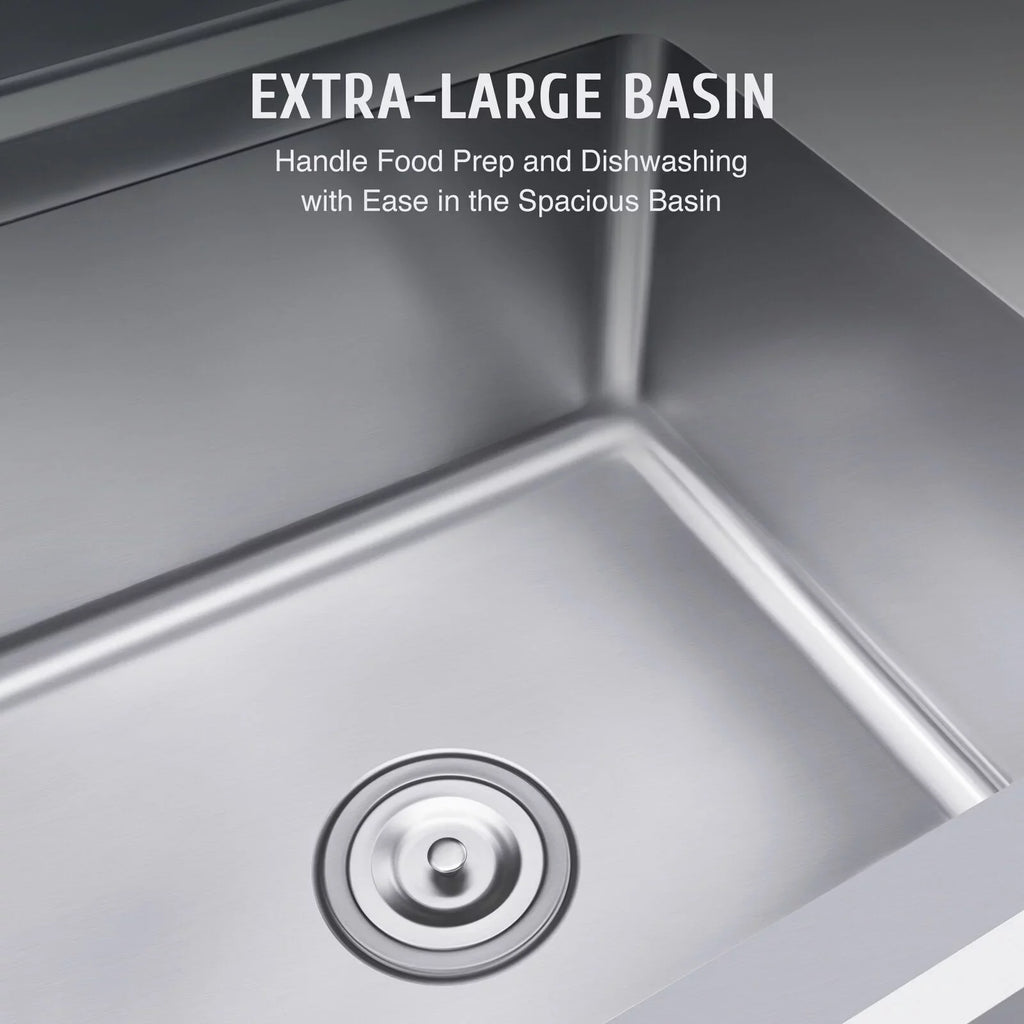 Utility Stainless Kitchen 36.7in Drainboard for 23.6* Use 39.3* Commercial Sink Home and Sink Steel
