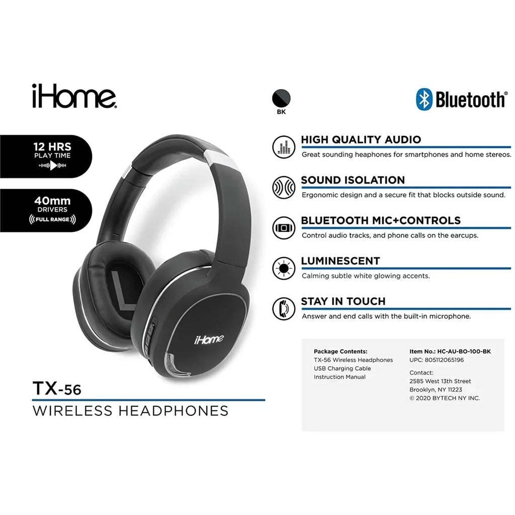 Over-Ear TX-56 Headphones Bluetooth Earphones True Premium (BO-100) Wireless Finish with Matted