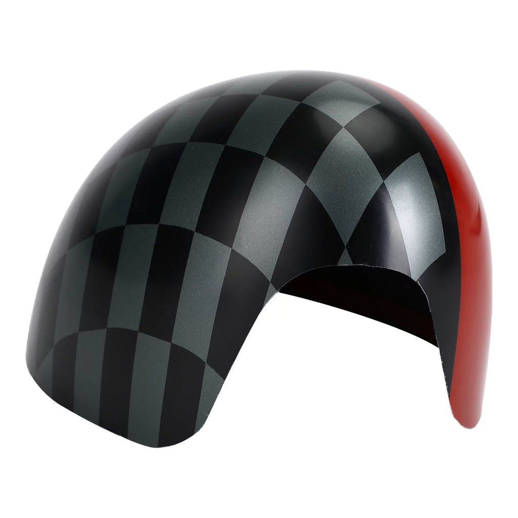 checkered F55 Red Hardtop Mirror F56 for Cover Black/Grey Cooper MINI