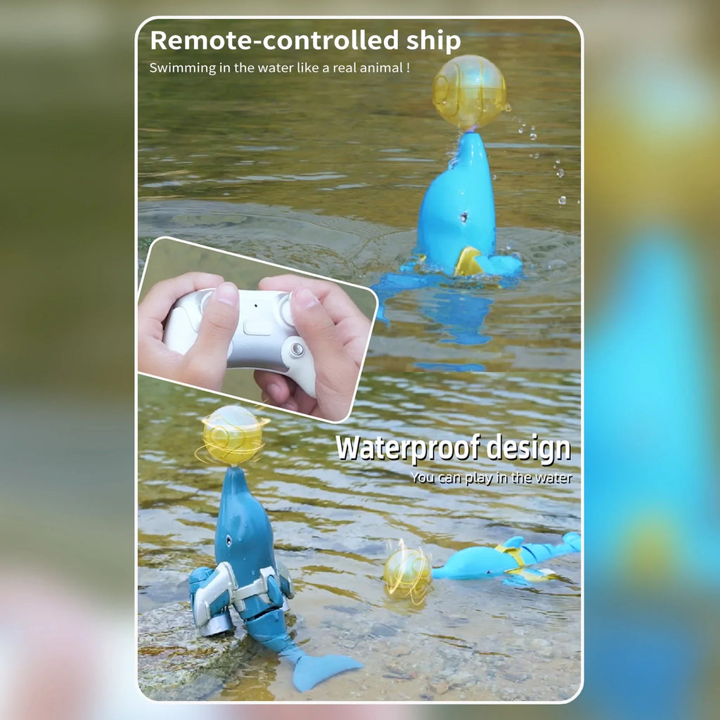 Water Kids Boat Pool /one Remote Pool Dolphin Remote Head Boat Animal Water Remote boat,Demo Boat Waterproof Animal Water Click Kids Head Toy River Toy Head Ball Waterproof