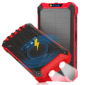 Power External 20000mAh 9 C Port Solar Portable Battery with 3 4 Cables 5V/3A Inputs For Ulefone Qi 15W LED 6 Flashlight Waterproof Built-in Armor Bank USB Solar Wireless Charger Outputs IPX4