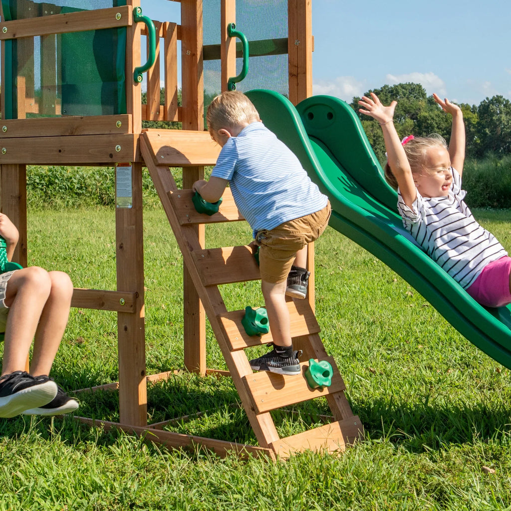 Discovery Buckley Swing Set Hill Backyard