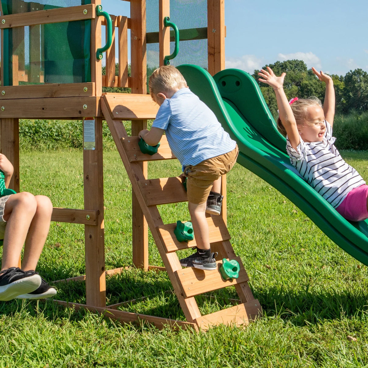 Discovery Buckley Swing Set Hill Backyard