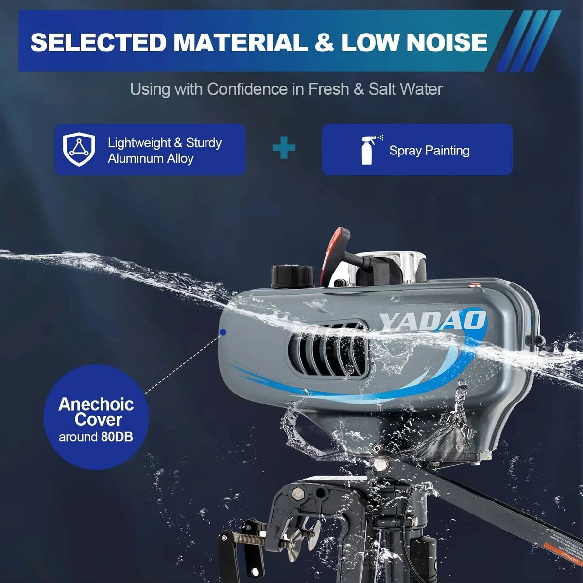 System 2 Heavy Cooling Outboard Stroke Motor Boat Duty 3.5HP Water Engine Engine
