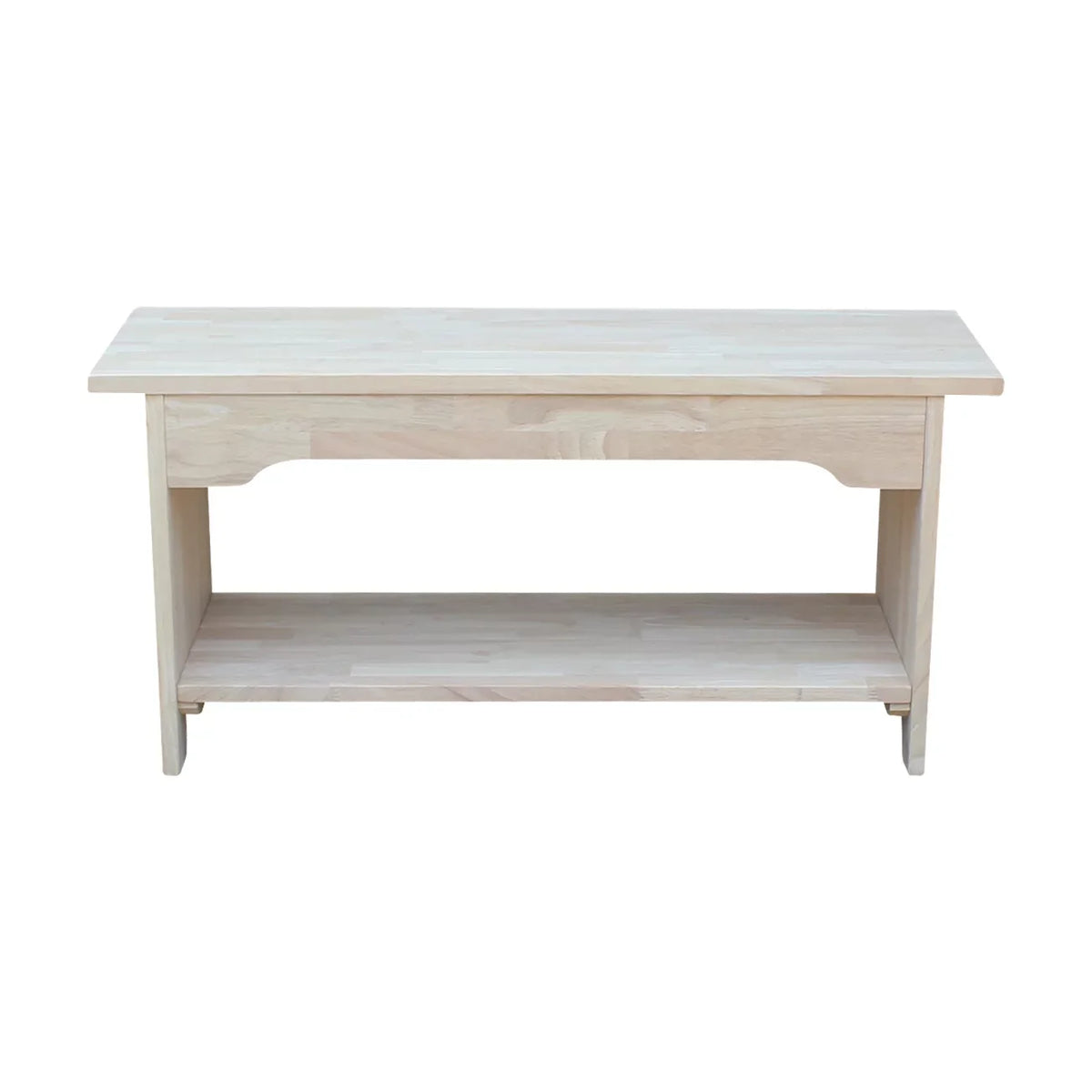 Concepts Indoor Wood International Brookstone 36" Bench Solid Long, - Unfinished