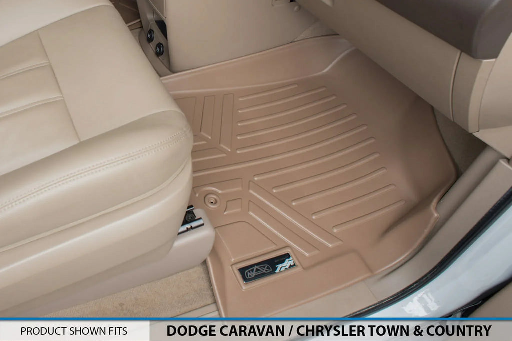 Caravan Grand Floor Tan 1st/2nd for Mats Smartliner Rows Liner 2008-2020 Dodge