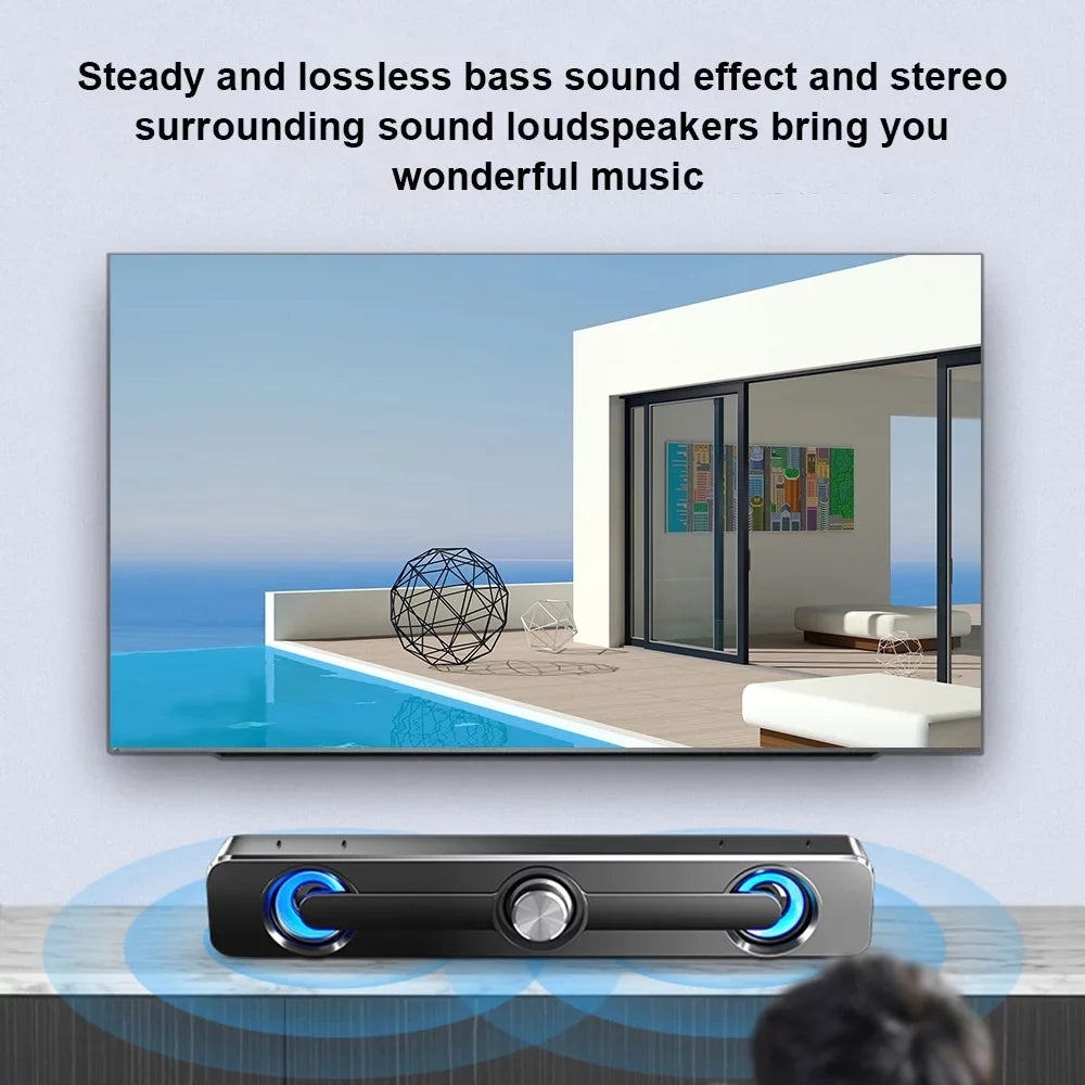 Wired Subwoofer Phone Stereo MP3 Equipment Speaker, Surround Audio Powerful for Home Audio Theater-Like PC Computer Laptop Radirus V-111 Bar Sound Speaker, MP4, Quality for Tablet USB Bass Box