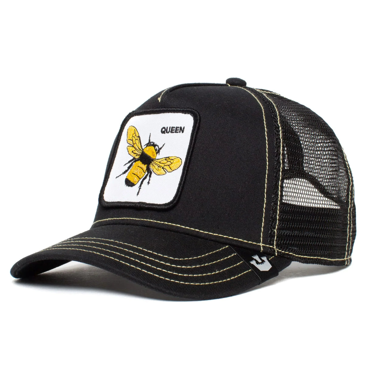 Size Black Hat, Trucker Adjustable Farm The Bee), One Unisex Original Snapback Bros. (Queen Goorin